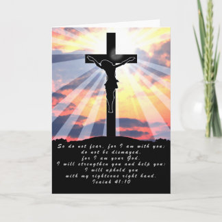 10015 Bible Verse Isaiah 41:10 Christ Cross Card