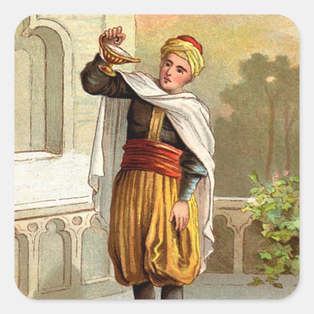 1001 Arabian Nights: Aladdin Square Sticker (Front)