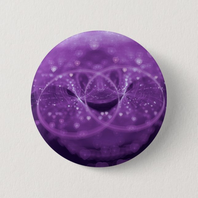 1001 Hearts 6 Cm Round Badge (Front)