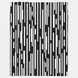 100216 - Black and White Fleece Blanket