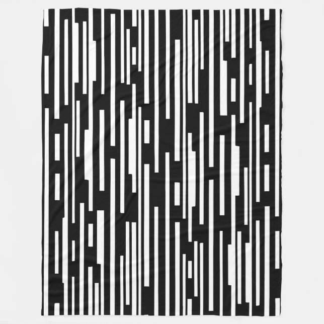100216 - Black and White Fleece Blanket (Front)