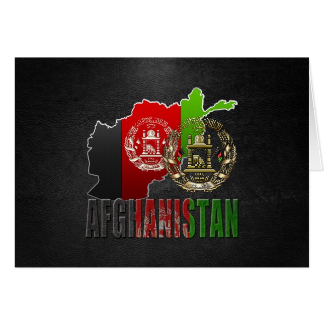 [100] Afghanistan: COA, Flag & Map (Front Horizontal)