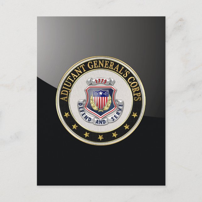 [100] AG Corps Regimental Insignia [3D] Postcard (Front)