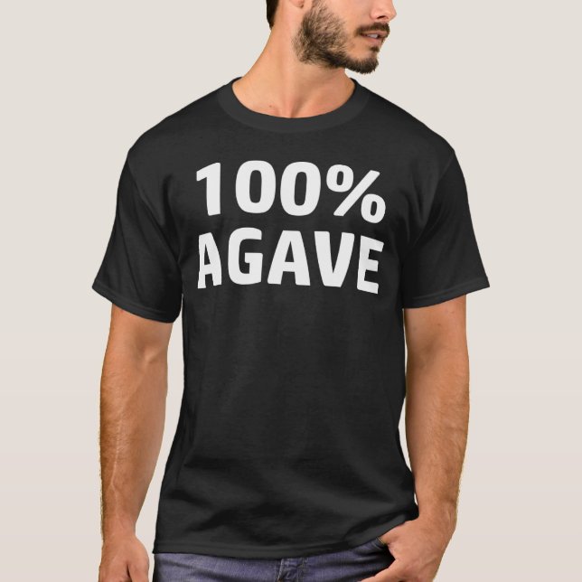100 AGAVE Bold Spanish Cinco de Mayo T-Shirt (Front)