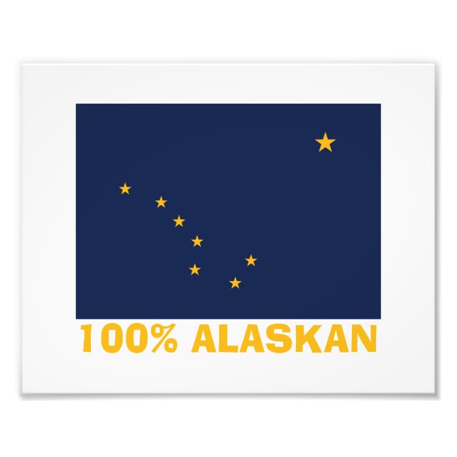 100% ALASKAN PHOTO PRINT (Front)