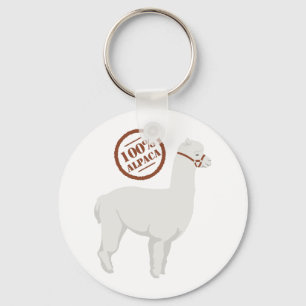 100% Alpaca Key Ring