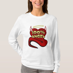 100% Angel Devil Heart T-Shirt