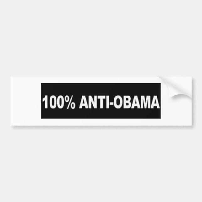 100% Anti-Obama Bumper Sticker (Front)