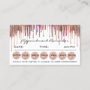 100 Appointment Reminder Cards Makeup Holograph