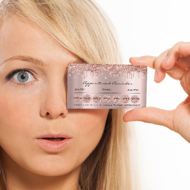 100 Appointment Reminder Cards Makeup Lashes Rose (Creator Uploaded)
