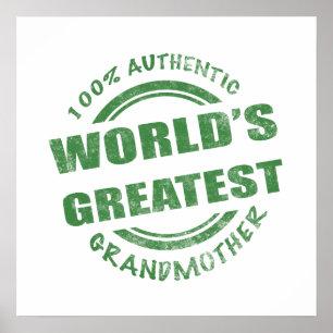 100% Authentic Grandmother Poster