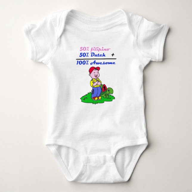 100% awesome baby bodysuit (Front)