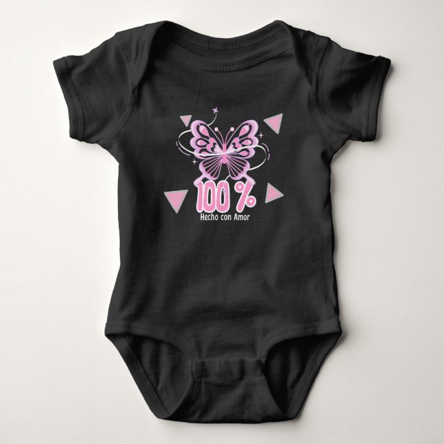 100% baby clothes made with love bodysuit (Front)