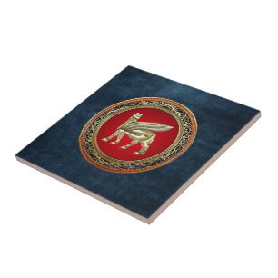 [100] Babylonian Winged Bull Lamassu [3D] Tile