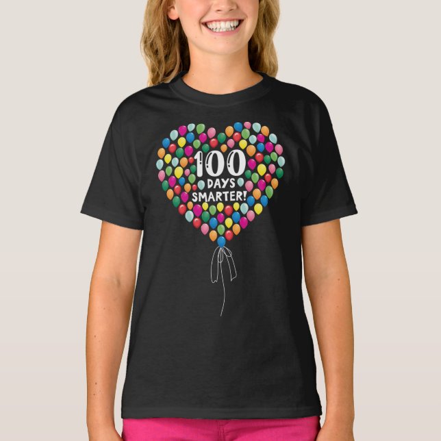 100 Balloons 100th Day Of School Virtual Teachers  T-Shirt (Front)
