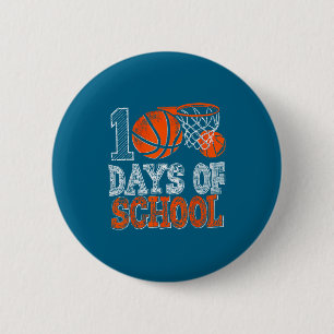 100 Balls Days Basketball Day 100th Player School  6 Cm Round Badge