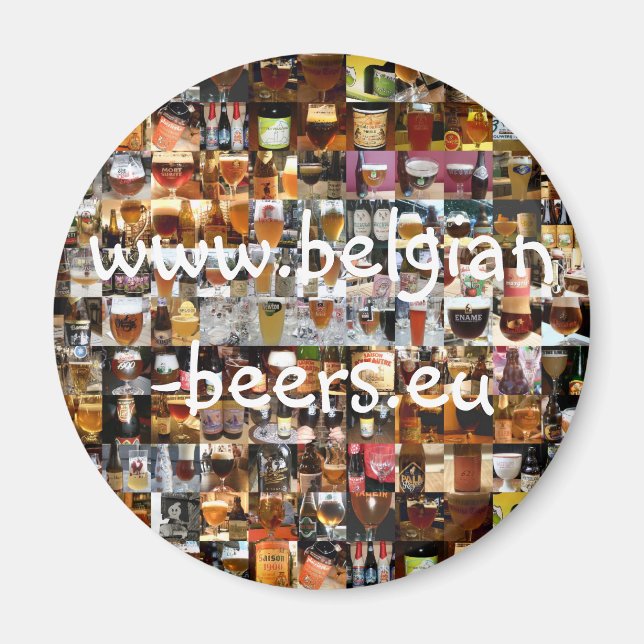100 Belgian Beers Magnet (Front)