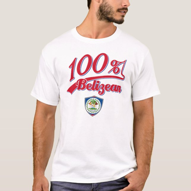 100% Belizean t-shirt design (Front)