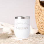 100 Birthday Century Celebration Neutral Tan<br><div class="desc">Celebrate a century of life with this personalised wine tumbler! Add the name, DOB, and a custom message to honour the remarkable 100-year milestone in style. This trendy super cute personalised stemless wine glass makes a great gift for a fantastic woman celebrating the fabulous 100th Milestone Birthday. This design features...</div>