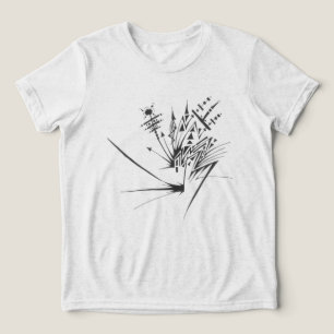 100 Black White Abstract Tribal Tattoo Art Tri-Blend Shirt