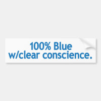 100% Blue w/clear conscience.