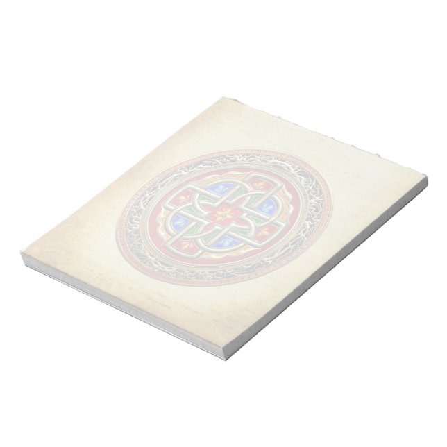 [100] Celtic Cross [Gold+Enamel] Notepad (Rotated)