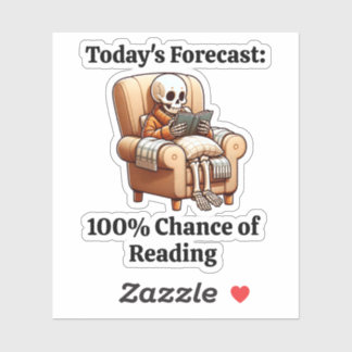 100% Chance Of Reading Funny Bookish Book Lover 