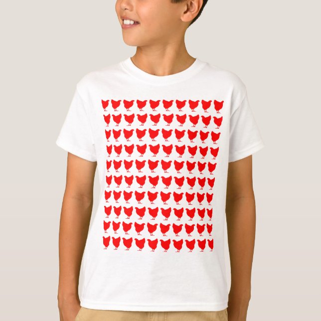 100 Chickens - Red T-Shirt (Front)