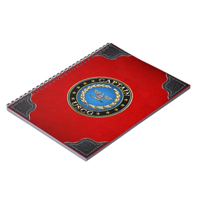 [100] Coast Guard: Captain (CAPT) Spiral Notebook (Left Side)