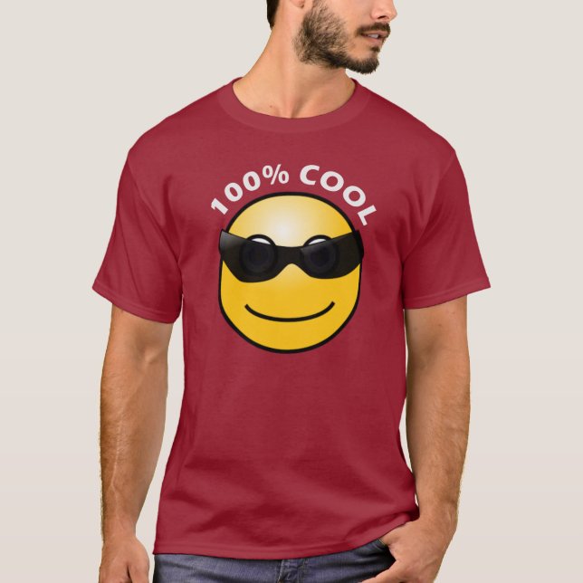100% cool maroon T-Shirt (Front)
