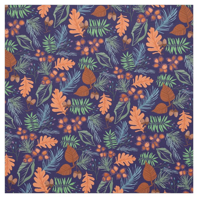 100% cotton fabric in fall leaf pattern  (Swatch)