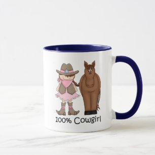 100% Cowgirl and Horse Western Mug