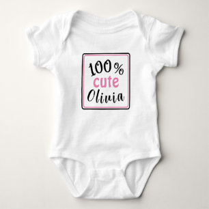 100% Cute Baby Bodysuit 