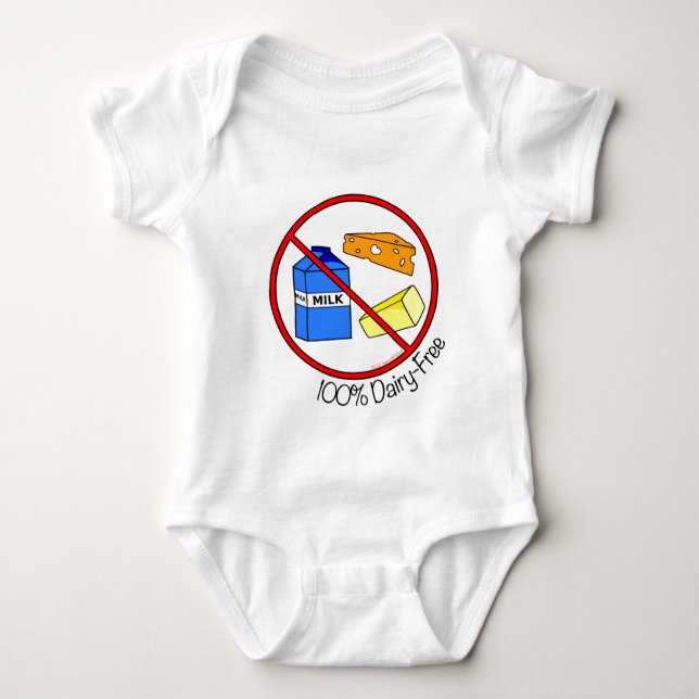 100% Dairy Free Baby Bodysuit (Front)