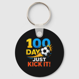 100 Day Just Kick It! Soccer Blast Celebration Key Ring