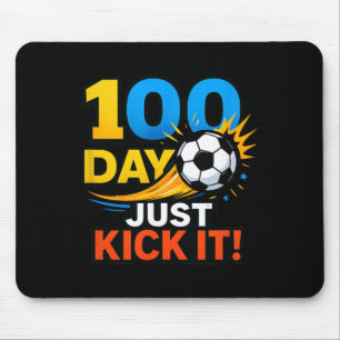 100 Day Just Kick It! Soccer Blast Celebration  Mouse Pad