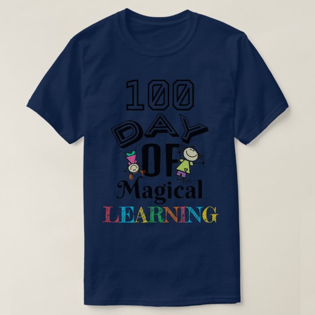 100 day of magical learning T-Shirt (Design Front)