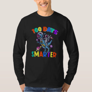 100 Day Of School 100 Days Smarter Space Dinosaurs T-Shirt