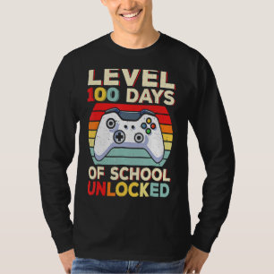 100 Day Of School Funny Gamer Video Games Boys 100 T-Shirt