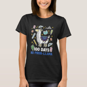 100 Day Of School No Prob Llama Outfits 100th Days T-Shirt