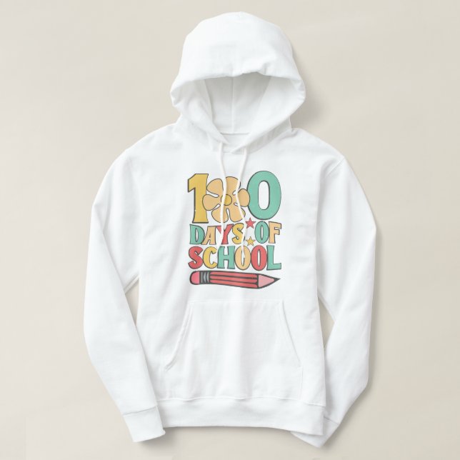 100 day of school school hoodie (Design Front)