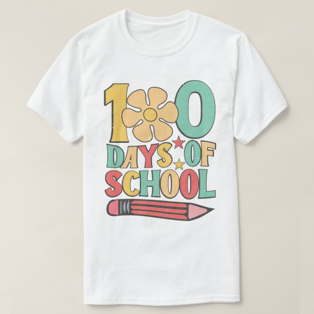 100 day of school school T-Shirt (Design Front)