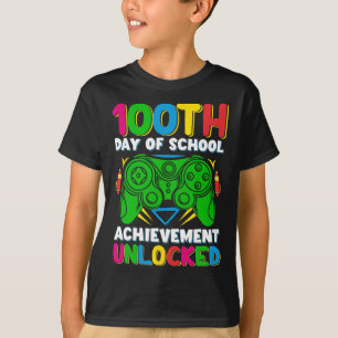 100 Day Of School Unlocked Gamer 100th Days Of Sch T-Shirt