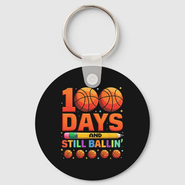 100 Days And Still Bylling Sketll  Key Ring (Front)