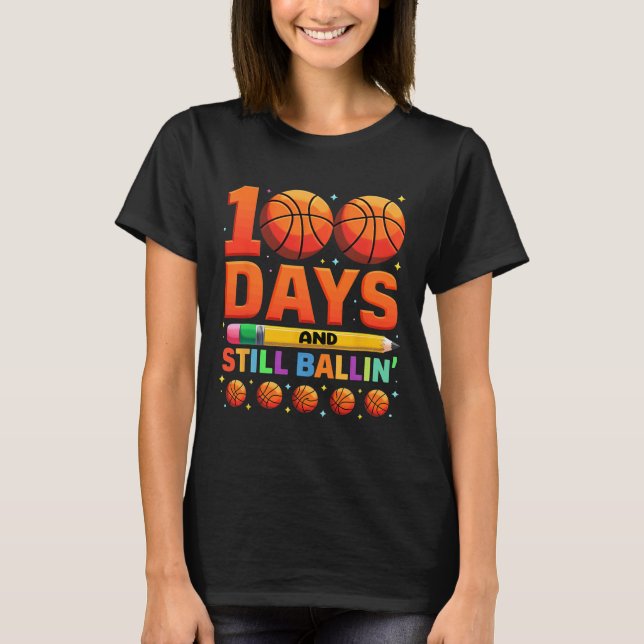 100 Days And Still Bylling Sketll  T-Shirt (Front)