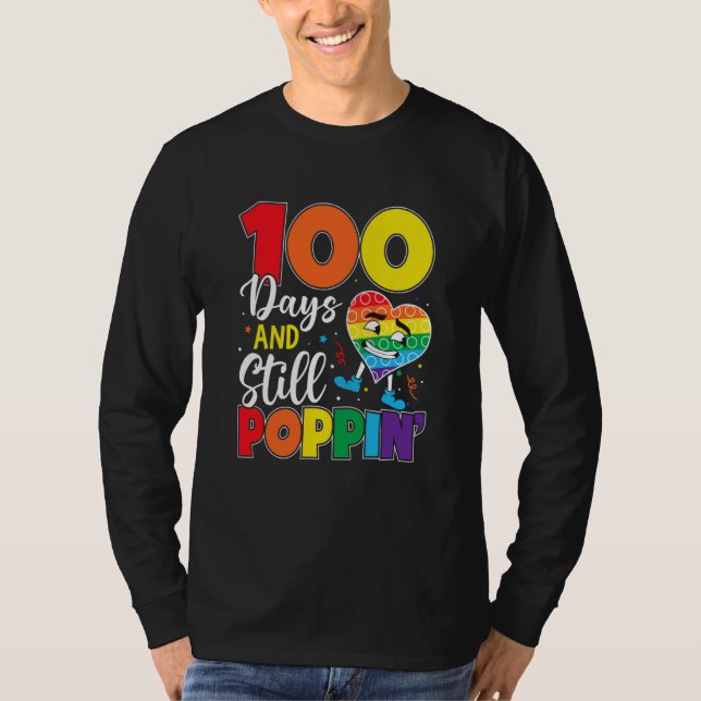 100 Days And Still Poppin 100th Day Of School Boys T-Shirt (Front)