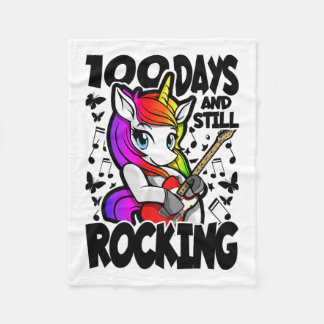 100 Days And Still Rocking - 100 Days Of School Un Fleece Blanket