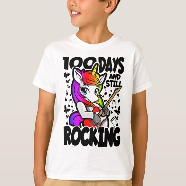 100 Days And Still Rocking - 100 Days Of School Un T-Shirt (Front)