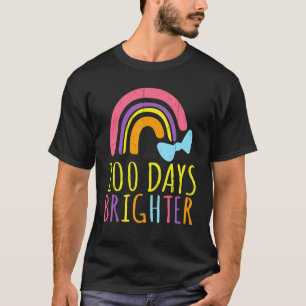 100 Days Brighter 100 Days Of School Rainbow Teach T-Shirt