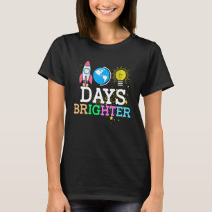 100 Days Brighter 100 Days Of School Teacher Kids T-Shirt